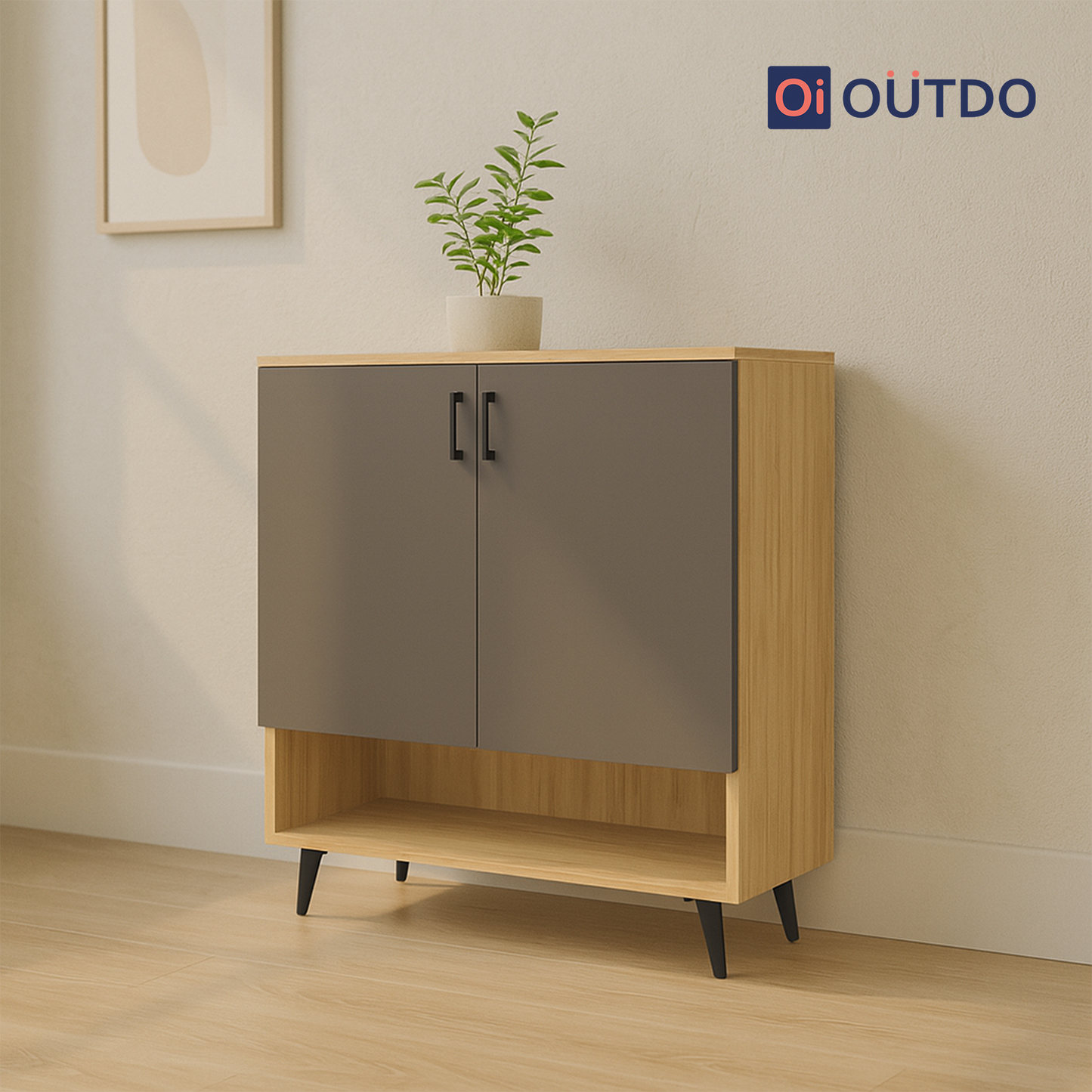 ShoeSync Shoe Rack | Tundra Oak Slate Grey