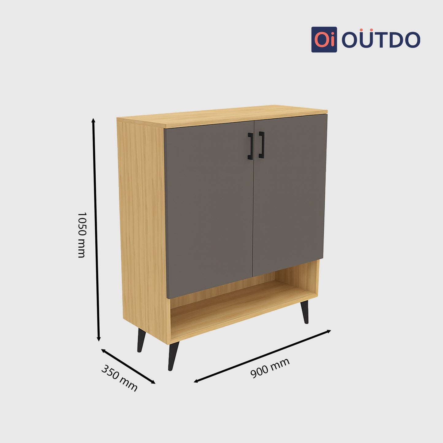 ShoeSync Shoe Rack | Tundra Oak Slate Grey