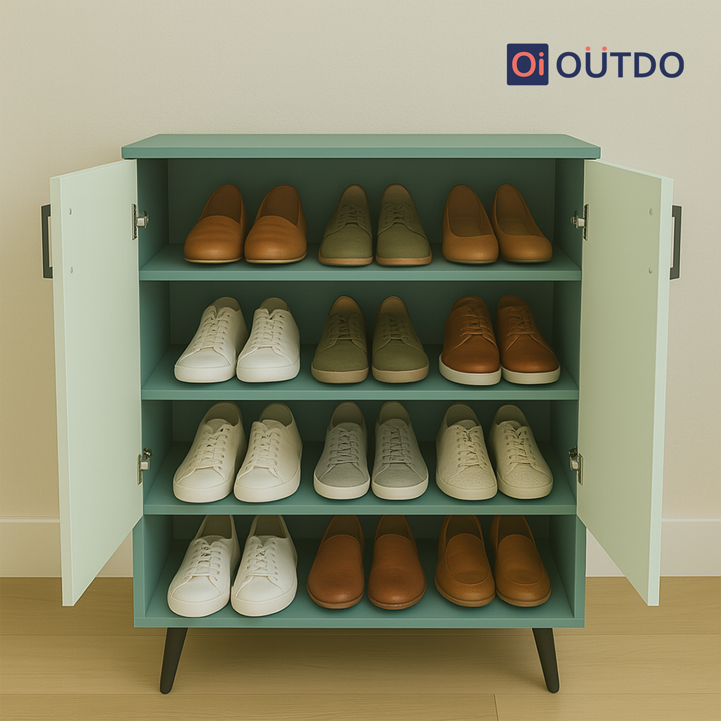 ShoeSync Shoe Rack | Fern Green Water Green