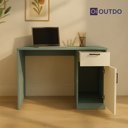 TaskNest Study Desk | Fern Green Water Green