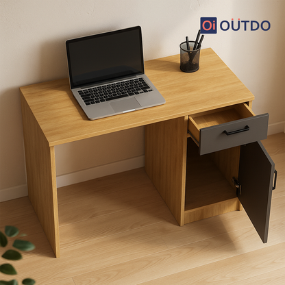 TaskNest Study Desk | Tundra Oak Slate Grey