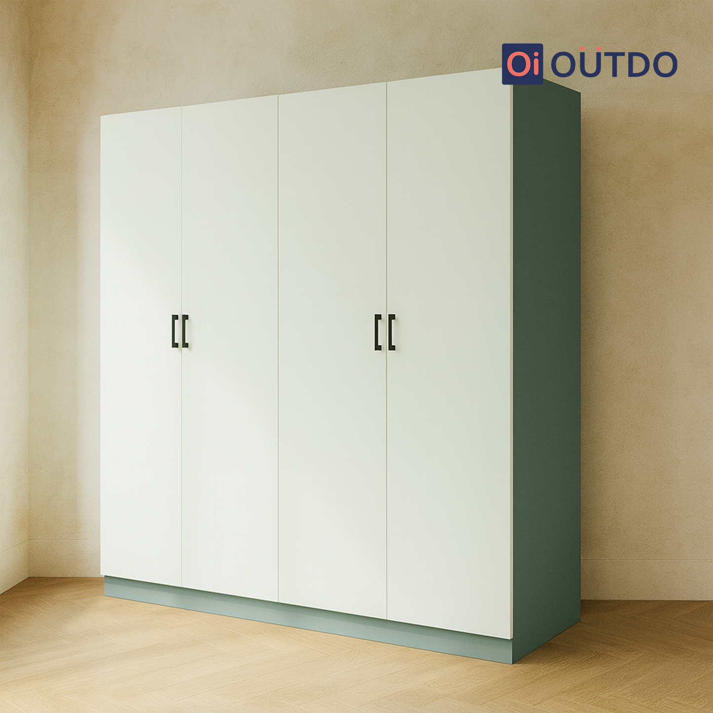 StoreForm 4 Door Wardrobe |Fern Green Water Green