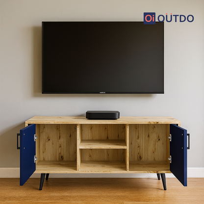 SymView TV Unit | Flagstaff Oak Navy Blue
