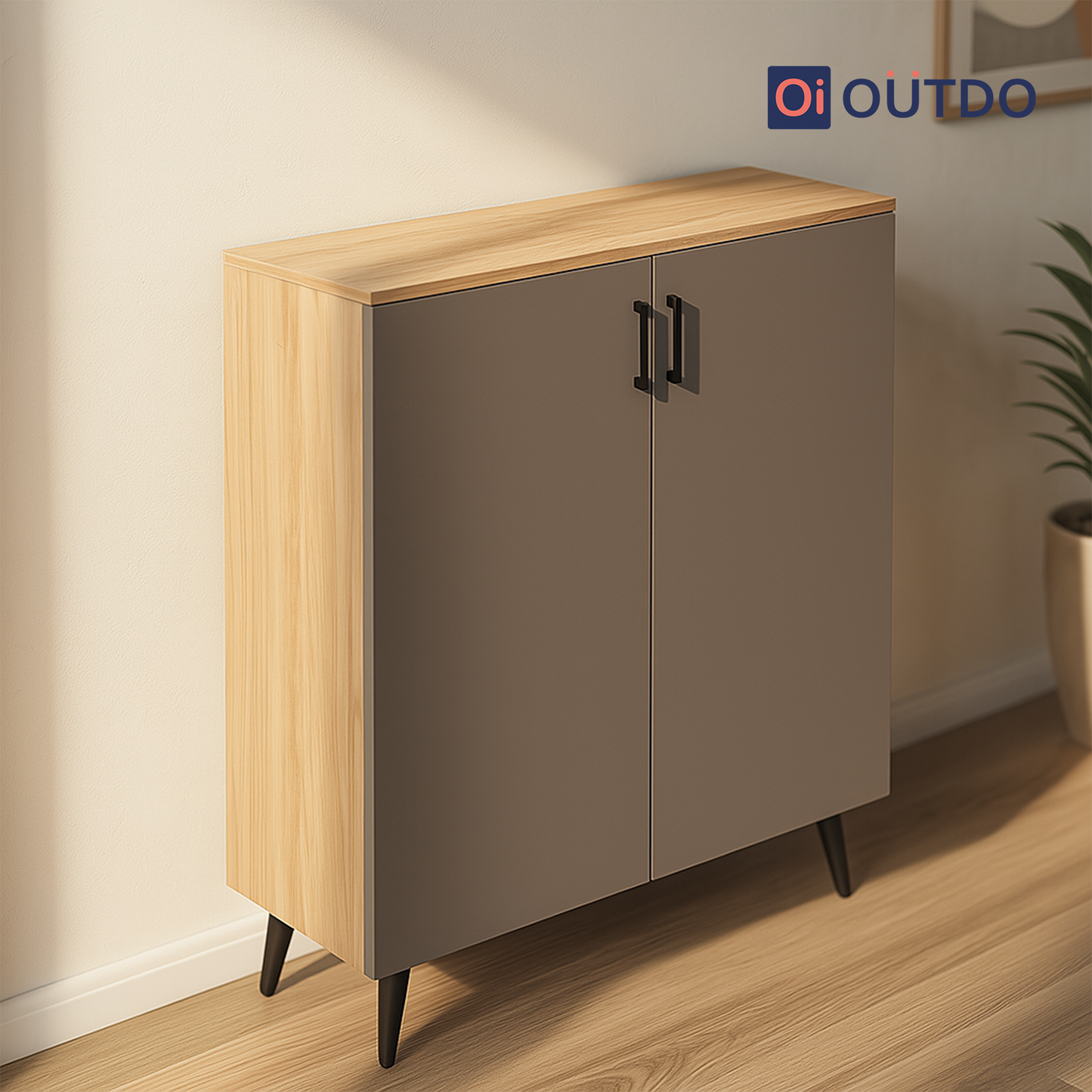 HideStep Shoe Rack |Tundra Oak Slate Grey