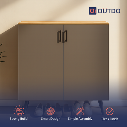 HideStep Shoe Rack |Tundra Oak Slate Grey