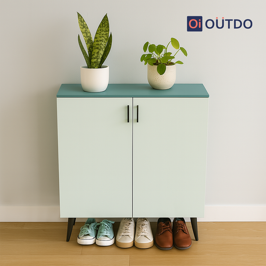 HideStep Shoe Rack | Fern Green Water Green