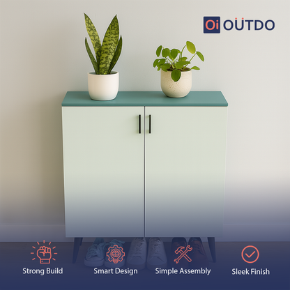 HideStep Shoe Rack | Fern Green Water Green