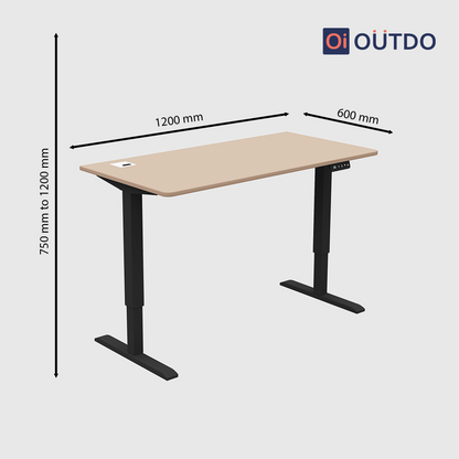 FlexPro Sit-Stand Smart Desk | Irish Cream
