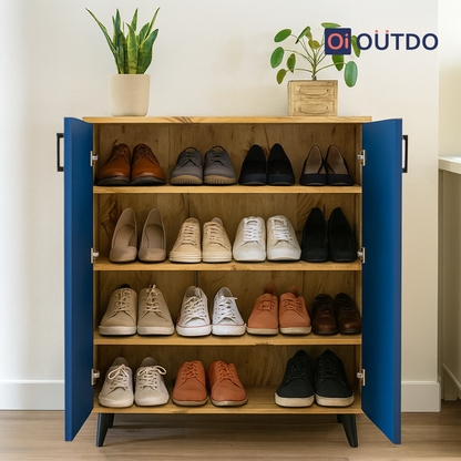 HideStep Shoe Rack | Flagstaff Oak Navy Blue