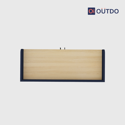 OutDo SlimStep Compact Shoe Rack – Space-Saving Design | Burma Teak and Navy Blue