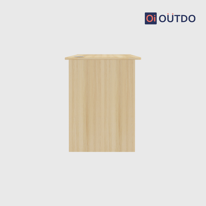 OutDo Core Study Desk with Drawer & Cabinet Storage | Burma Teak and Navi Blue