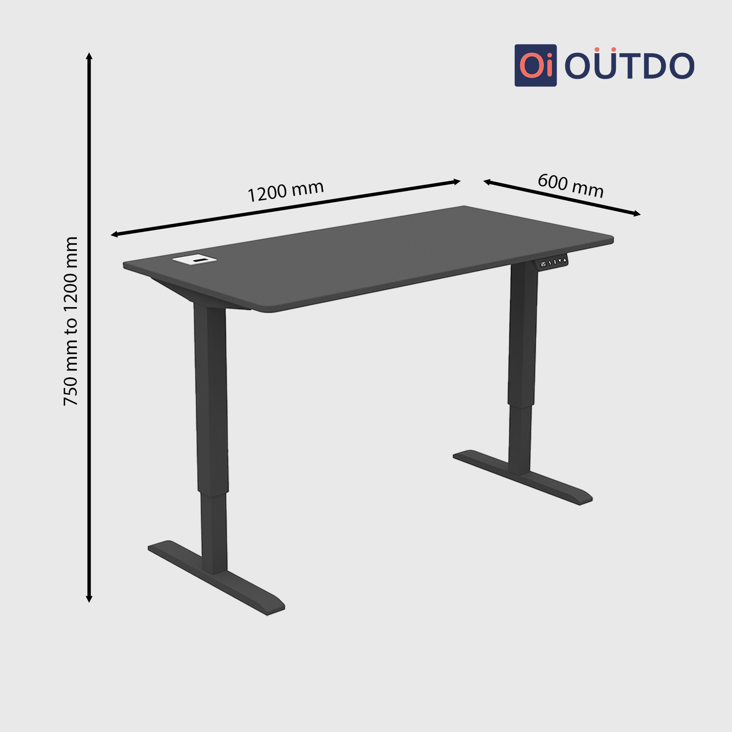 FlexPro Sit-Stand Smart Desk | Black Matt